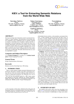a Tool for Extracting Semantic Relations from the World Wide Web