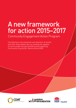 A new framework for action 2015&ndash;2017