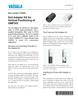 215520 Soil Adapter Kit for Vertical Positioning of GMP343
