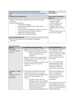 Lesson #2 Early European Exploration and
