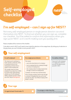 Self-employed checklist