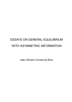 essays on general equilibrium with asymmetric information