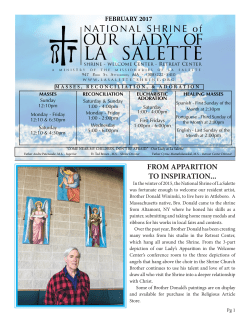 FROM APPARITION TO INSPIRATION