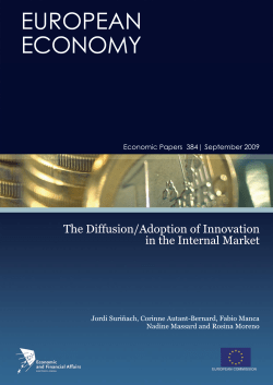 The diffusion/adoption of innovation in the internal market