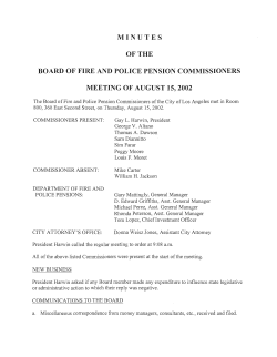 minutes of the board of fire and police pension commissioners