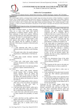 a system for palm color analysis in healthcare