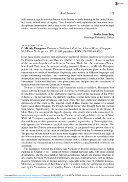 C. Michele Thompson, Vietnamese Traditional Medicine: A Social