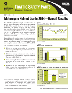 Motorcycle Helmet Use in 2014&mdash;Overall Results