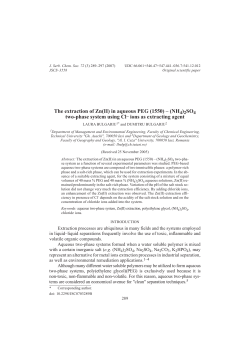 The extraction of Zn(II) in aqueous PEG (1550) &ndash; (NH4)2SO4 two