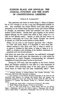 Justices Black and Douglas - Duke Law Scholarship Repository