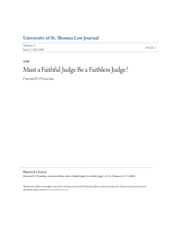 Must a Faithful Judge Be a Faithless Judge?