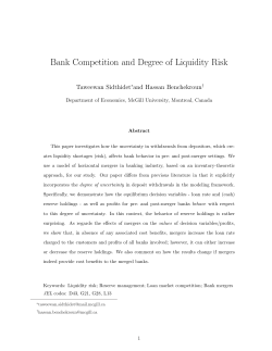Bank Competition and Degree of Liquidity Risk