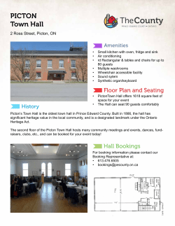 PICTON Town Hall - County of Prince Edward