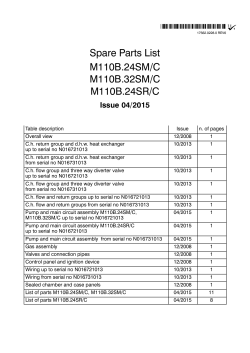Spare Parts List M110B.24SM/C M110B.32SM/C M110B.24SR/C