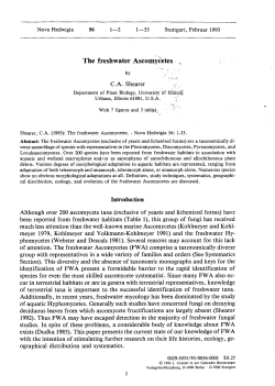 The freshwater Ascomycetes