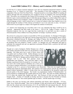 Laurel Hill Col&aacute;iste FCJ &ndash; History and Evolution