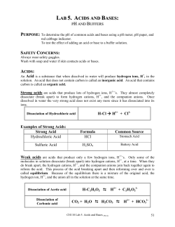 Acids and Bases