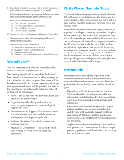 ACCUPLACER Math samples