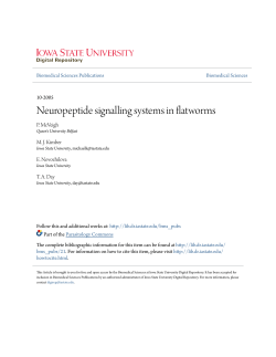 Neuropeptide signalling systems in flatworms