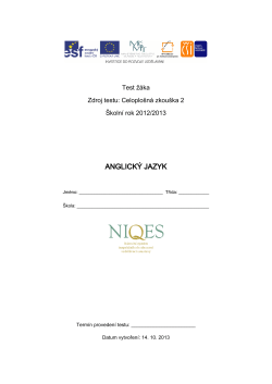 anglick&yacute; jazyk - KamPoMaturite.cz