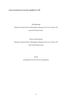 Using action research to develop capabilities for sustainability and