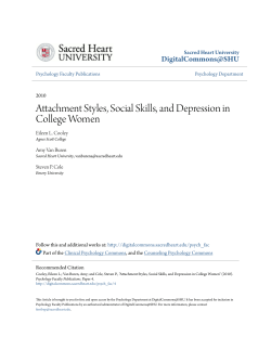 Attachment Styles, Social Skills, and Depression in College Women