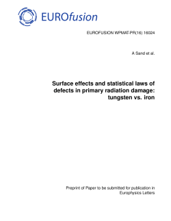 Surface effects and statistical laws of defects in primary radiation