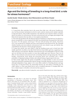 Age and the timing of breeding in a longlived bird: a role for stress