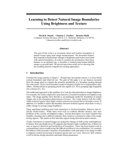 Learning to Detect Natural Image Boundaries