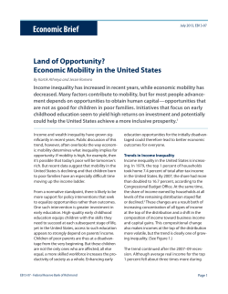 Land of Opportunity? - Federal Reserve Bank of Richmond