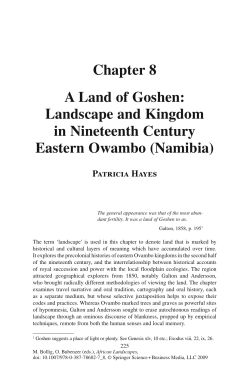 Chapter 8 A Land of Goshen: Landscape and Kingdom in