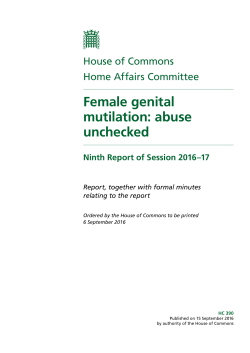 Female genital mutilation: abuse unchecked