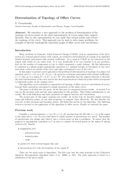 Determination of Topology of Offset Curves