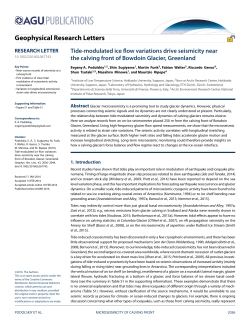 Tide-modulated ice flow variations drive seismicity near the calving