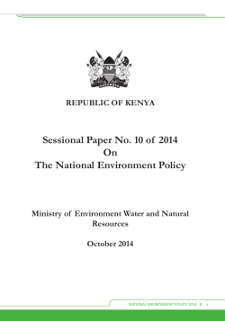 National Environment Policy, 2014