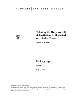Debating the Responsibility of Capitalism in Historical and Global