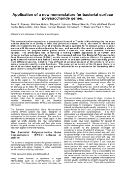 Application of a new nomenclature for bacterial surface