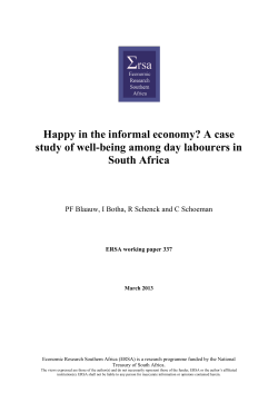 Happy in the informal economy? A case study of well