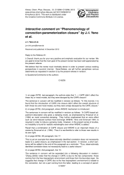 Interactive comment on “Phenomenology of convection