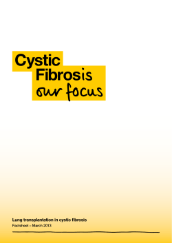 Lung transplantation in cystic fibrosis
