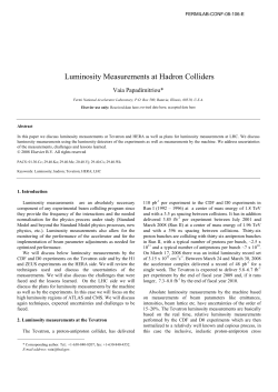 Luminosity Measurements at Hadron Colliders