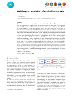 Modeling and simulation of musical instruments
