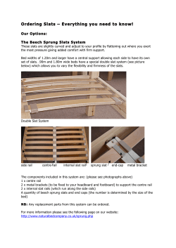 Sprung Beech Slats - Natural Bed Company