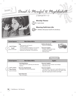 David Is Merciful to Mephibosheth