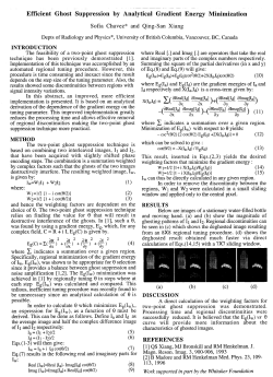 Efficient Ghost Suppression by Analytical Gradient Energy