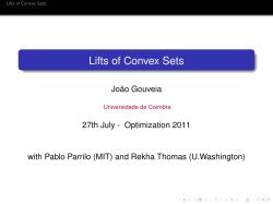 Lifts of Convex Sets - Universidade de Coimbra