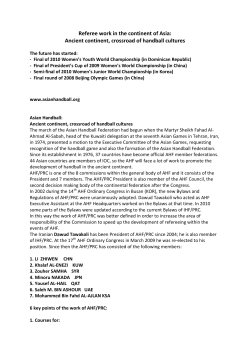 Referee Work in the Continent