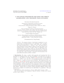 A NON-LINEAR DEGENERATE EQUATION FOR DIRECT