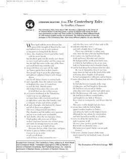 by Geoffrey Chaucer - Fordson High School