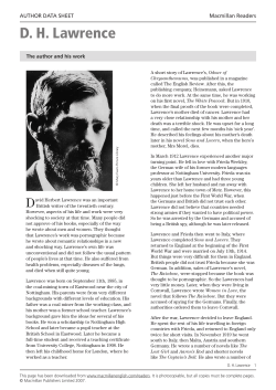 DH Lawrence - Macmillan Readers